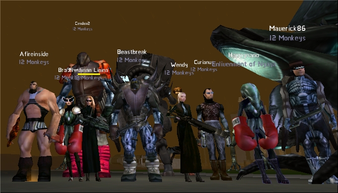 Anarchy-Online Linina 220 Gruppenbild